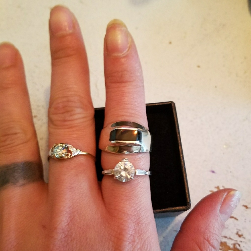 Men's Onyx & Sterling Silver 925 Ring - Size 9 - Picture 5 of 5